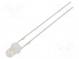 LED  3mm  zelená  1560÷2180mcd  60°  Čelo  konvexné  Raster  2,54mm