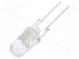 LED  5mm  zelená  43000÷50000mcd  33÷38lm  40°  150mA  3,3÷3,8V