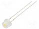 LED  4,8mm  biela teplá  2500÷3000mcd  100°  Čelo  konvexné  3000K