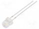 LED  5mm  biela teplá  2180÷2500mcd  8,5÷10lm  140°  20mA  2,9÷3,4V