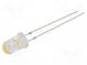 LED  5mm  biela teplá  16000÷20000mcd  7÷8,5lm  60°  15mA  5,5÷6,5V