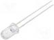 LED  5mm  biela teplá  1560÷2180mcd  15°  1mA  2,6÷3,3V  3000K