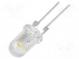 LED  5mm  biela teplá  22000÷25000mcd  33÷38lm  90°  150mA