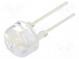 LED  10mm  biela teplá  80000mcd  17°  Čelo  konvexné  2500-3500K