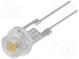 LED  4,8mm  biela teplá  3300mcd  140°  Čelo  konvexné  THT