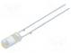 LED  3mm  biela teplá  750÷1120mcd  110°  Čelo  plochá  2700-3200K