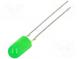 LED  5mm  zelená  68÷100mcd  30°  20mA  1,8÷2,6V  Čelo  konvexné