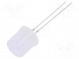 LED  10mm  oranžová  500÷750mcd  180°  Čelo  plochá  Raster  2,54mm