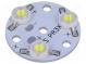 LED  Biela  3,5W  300lm  12VDC  120°  Poč.diód  3  31,5x31,5mm