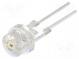 LED  4,8mm  červená  8400÷10000mcd  18÷20lm  140°  Čelo  konvexné