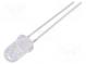 LED  5mm  biela studená  8400÷10000mcd  60°  30mA  2,7÷3,4V  6500K