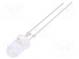 LED  5mm  biela studená  18÷20lm  15°  75mA  2,8÷3,6V  5500-8500K