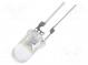 LED  5mm  biela studená  50000÷60000mcd  35÷40lm  40°  150mA