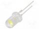 LED  5mm  biela studená  25000÷30000mcd  35÷40lm  90°  150mA