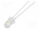 LED  5mm  biela studená  18000÷22000mcd  7,5÷9lm  60°  15mA