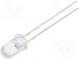 LED  5mm  biela studená  2180÷3000mcd  15°  1mA  2,6÷3,3V  12000K