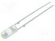 LED  3mm  biela studená  1120÷1560mcd  110°  Čelo  plochá