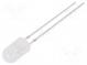 LED  5mm  biela studená  750÷1120mcd  30°  20mA  2,8÷3,6V