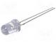 LED  5mm  žltá  4500÷6000mcd  30°  20mA  2,9÷3,6V  Čelo  konvexné