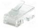 Zástrčka  RJ45  PIN  8  netienené  pozlátený  Usporiad.kol  8p8c