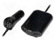 Automobilový napájací zdroj  USB A zásuvka x4  5V/2,4A  čierna