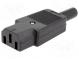 Konektor  napájacie AC  zástrčka  zásuvka  10A  250VAC  IEC 60320