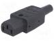 Konektor  napájacie AC  zástrčka  zásuvka  10A  250VAC  IEC 60320