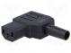 Konektor  napájacie AC  zástrčka  zásuvka  10A  250VAC  IEC 60320