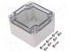 Kryt  univerzálny  X  80mm  Y  82mm  Z  55mm  EURONORD  polykarbonát
