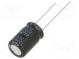 Kondenzátor  elektrolytický  THT  330uF  35VDC  Ø10x16mm  ±20%