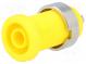 Zásuvka  banánik 4mm  25A  Otv  Ø12mm  žltá  poniklovaná  izolované
