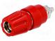 Zásuvka  banánik 4mm  63A  60VDC  Otv  Ø9mm  červený  -25÷100°C  2mΩ