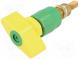 Laboratórna svorka  žlto-zelená  1kVDC  200A  Kontakty  mosadz