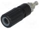 Zásuvka  banánik 4mm  36A  70VDC  čierna  spájkované  -20÷80°C