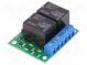 Modul  relé  Kanály  2  5VDC  max250VAC  10A  Uprep  max125VDC  GPIO