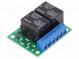 Modul  relé  Kanály  2  12VDC  max250VAC  10A  Uprep  max125VDC  GPIO