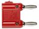 Prepájací mostík  banánik 4mm  15A  5kV  červený  39,37mm