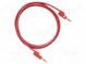 Merací kábel  60VDC  30VAC  15A  Dĺž  0,61m  červený  2948