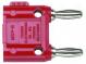 Prepájací mostík  banánik 4mm  15A  5kV  červený  40,13mm