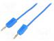 Merací kábel  banánik 2mm,z oboch strán  Dĺž  1m  modrý
