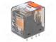 Relé  elektromagnetické  DPDT  Ucievky 24VAC  12A/250VAC  Rad  PT