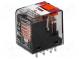 Relé  elektromagnetické  4PDT  Ucievky 24VAC  6A/250VAC  6A/30VDC
