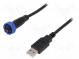 Kábel-adaptér  USB A vidlica,vidlica USB B mini (utesnená)
