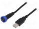 Kábel-adaptér  USB A vidlica,vidlica USB B mini (utesnená)