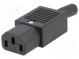Konektor  napájacie AC  zástrčka  zásuvka  10A  250VAC  IEC 60320