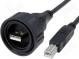 Kábel-adaptér  USB B vidlica,vidlica USB A (utesnený)  IP68