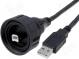 Kábel-adaptér  USB A vidlica,vidlica USB B (utesnený)  IP68