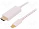 Adaptér  USB 3.1  HDMI vidlica, USB C vidlica  2m  Farba  biela