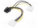 Kábel  napájací  Molex samec x2,PCI-E 8pin samica  0,15m