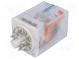 Relé  elektromagnetické  DPDT  Ucievky 110VDC  10A/250VAC  20A